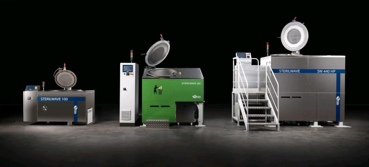 Sterilwave SW 100, SW 250 and SW 440 HP medical waste sterilization units